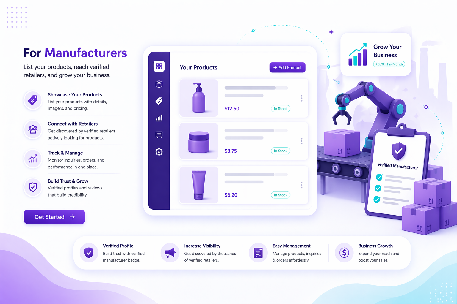 DigiWarranty manufacturer page hero placeholder visual